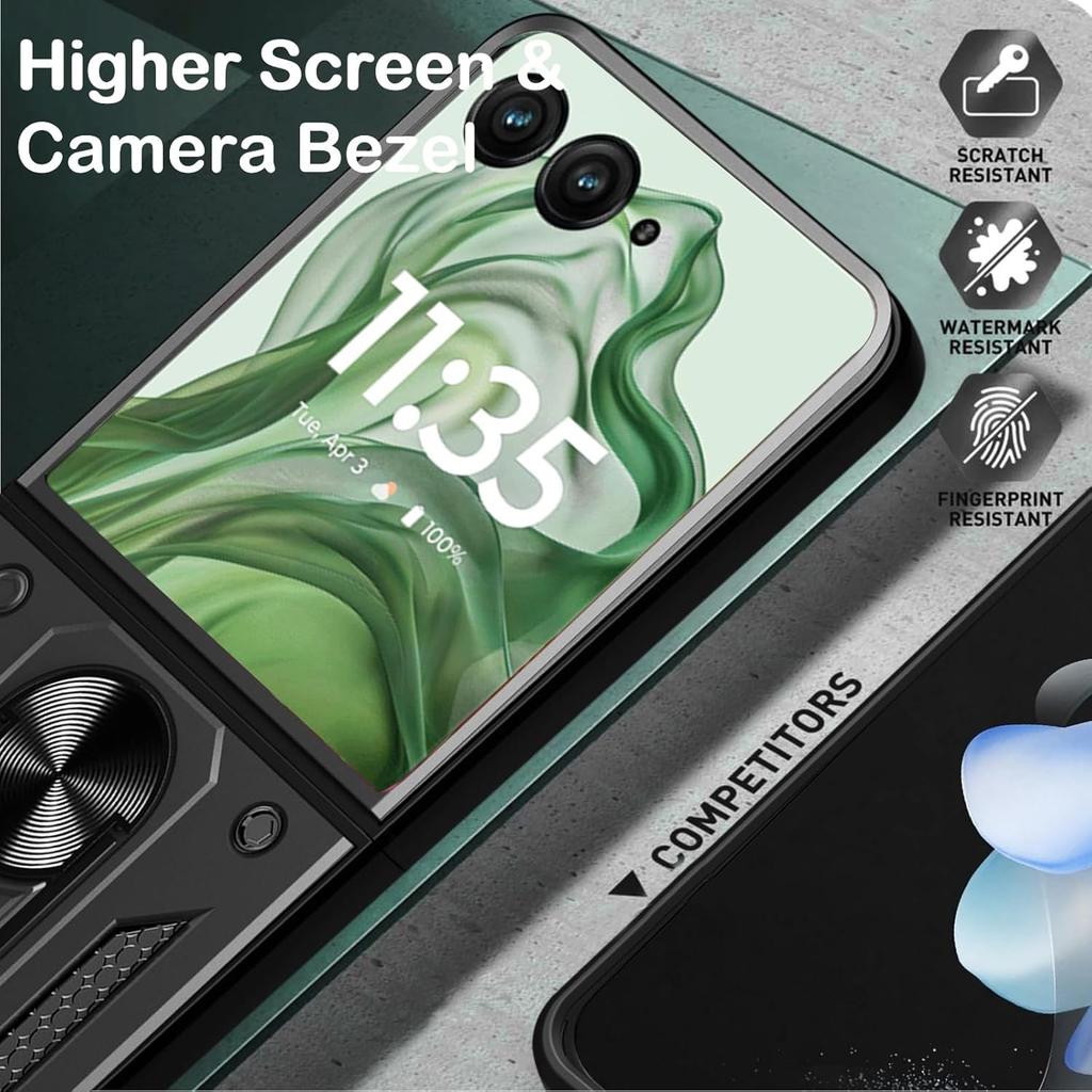 Armor Shockproof Case For Motorola Razr 50 Ultra Cover For Moto Razr Plus 2024 With Ring Magnetic Holder Coque Fundas