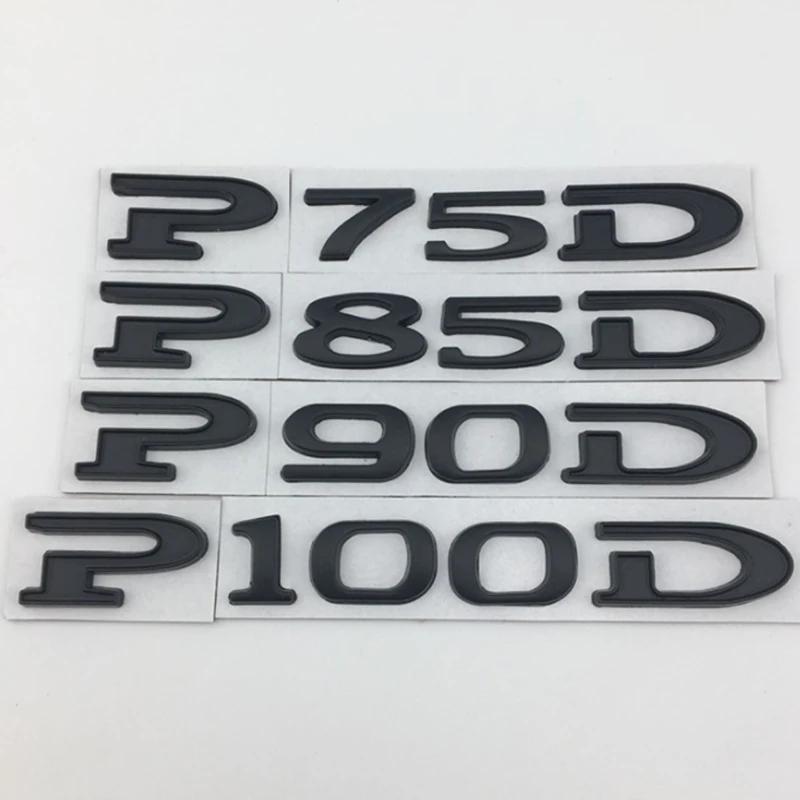 P75D P85D P90D P100D letter logo car sticker for Tesla MODEL 3 X S Y refit rear boot labels trunk displacement digital decal