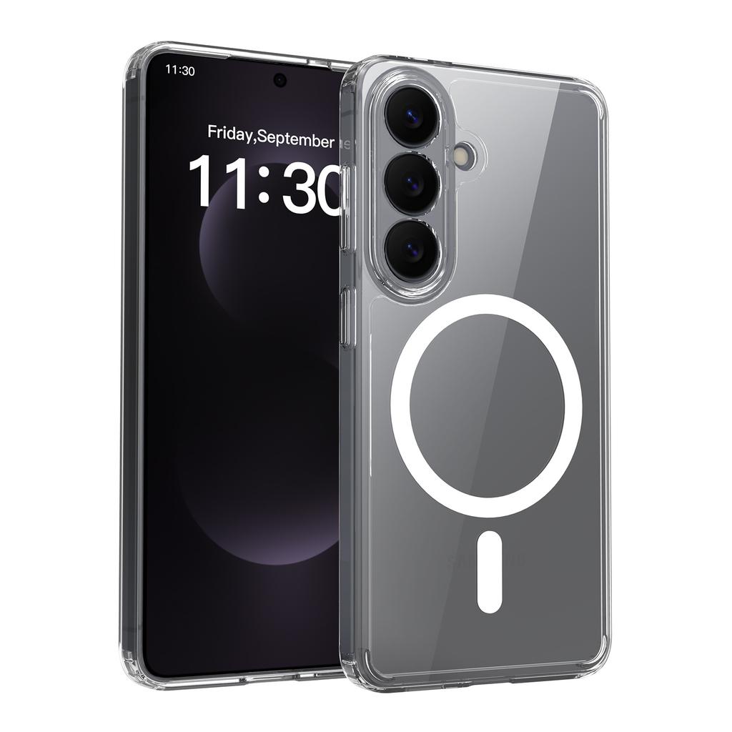 Samsung S26 Magnetic Transparent All-inclusive S25edge Mobile Phone Case S23 Anti-drop s24Ultra Two-in-one Protective Case