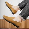 New Leather Man Casual Shoes Flats Shoes Men Comfortable Slip On Loafers Male Outdoor Walking Shoes Driving Shoes