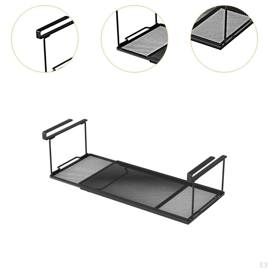 Adjustable Length Under Shelf Storage Solution for Kitchen and Pantry Areas