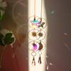 Home Decor Crystal Wind Chime Pendant Hanging Curtain Crystal Sun Catcher Rainbow Star Moon Family Wedding  Window Pendant Craft
