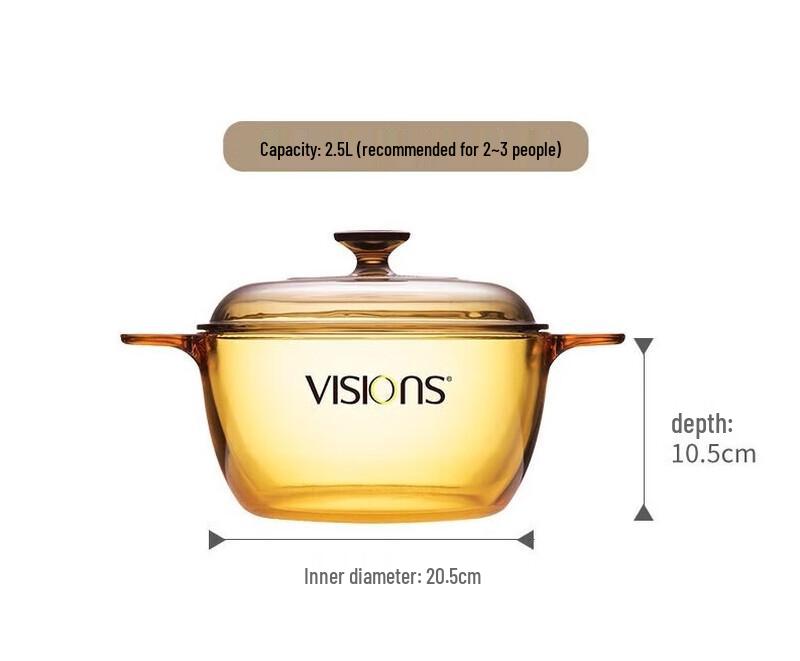 Corning Visions 2.5L Glass Saucepan