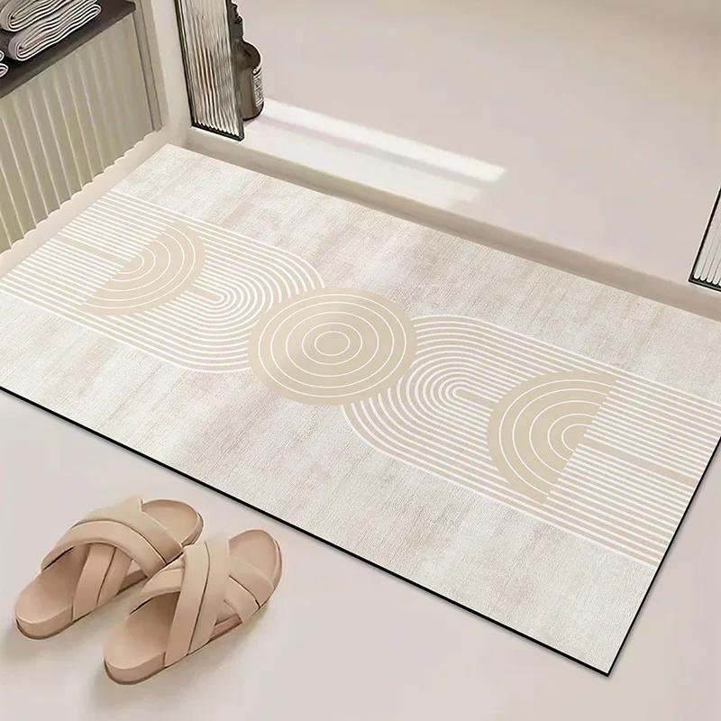 Diatom mud bathroom mat, absorbent and non slip, toilet door mat, quick drying shower mat