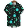Demonic Horror 3D Printed Hawaiian Shirt Men's Loose Breathable Summer Short Sleeve
