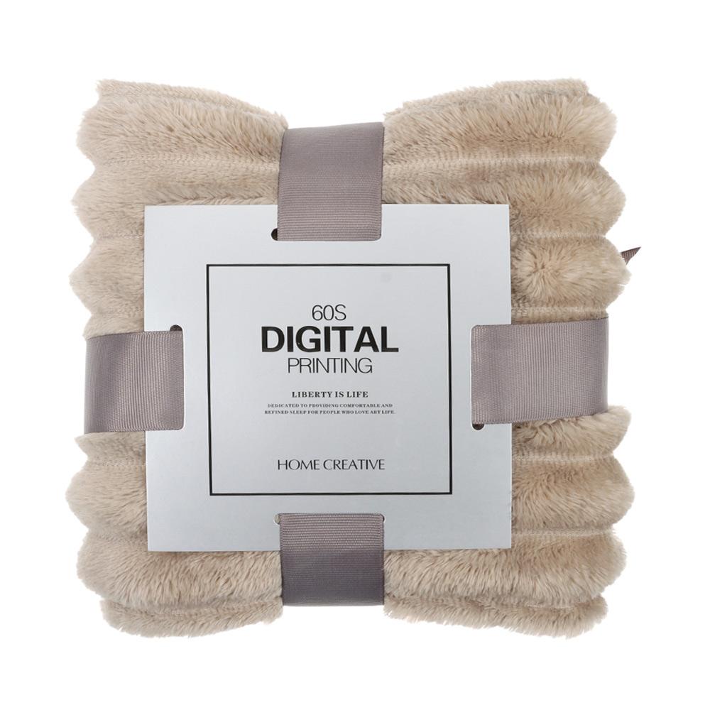 Warm Warm Blanket Double Sided Plush Striped Blankets New Conditioning Quilt