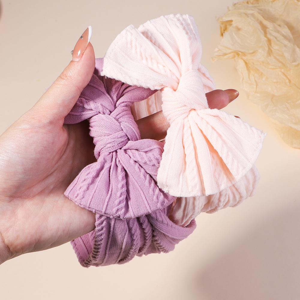 3 Stück Mädchen Zopfmuster Turban Baby Schleifen Stirnbänder Für Kinder Elastische Kinder Haarbänder Neugeborene Kleinkind Kopfwickel Haarschmuck Qualität