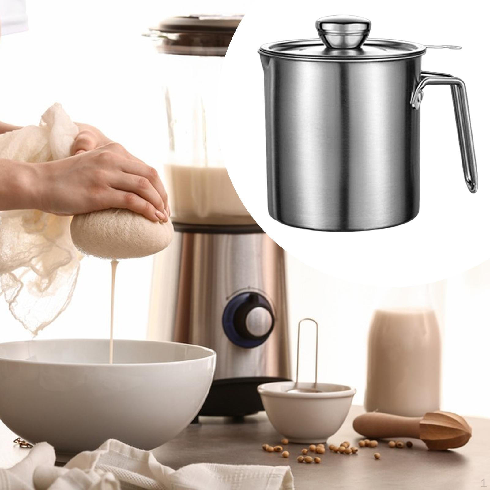 Oil Strainer Keeper Multipurpose Can with Dustproof Lid Kitchen Tool S