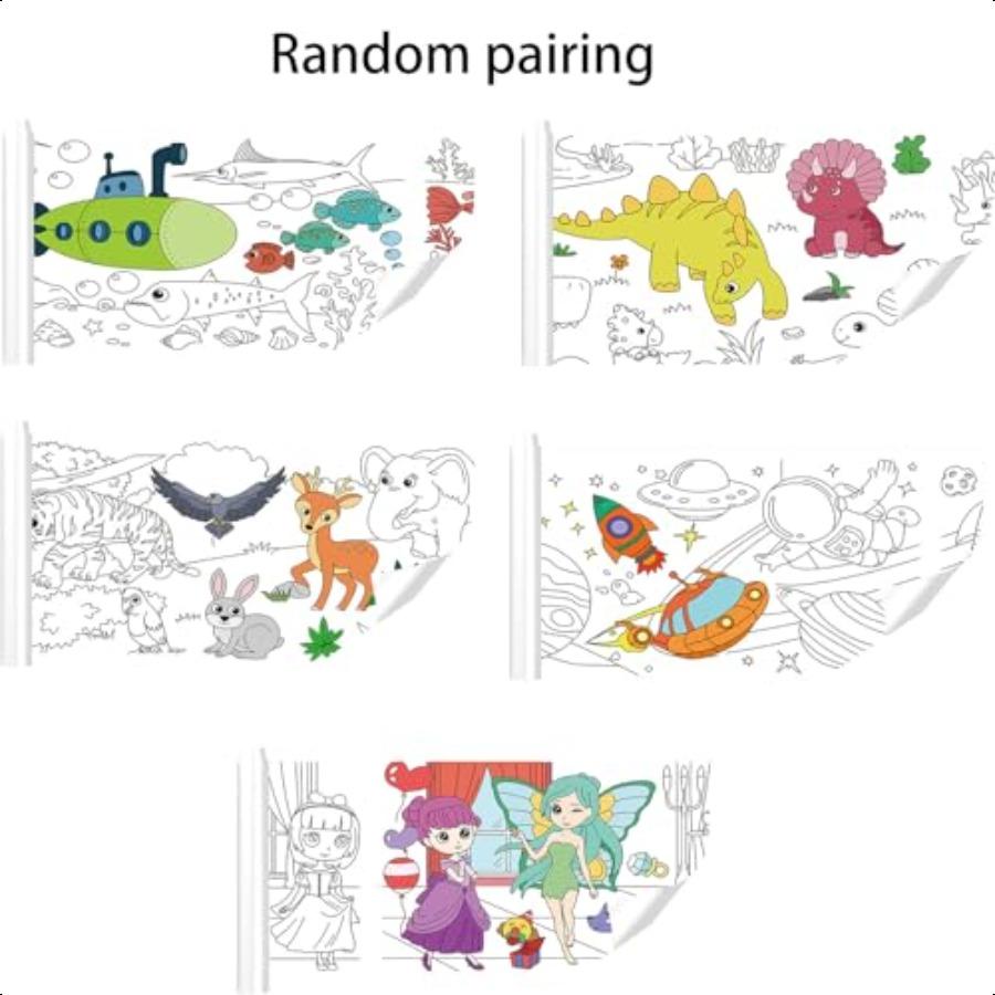 

Рулон рисовальной бумаги 2 рулона 11,8 x 118 липкая раскраска для DIY искусства Идеальный художественный подарок для творчества и веселья United States
