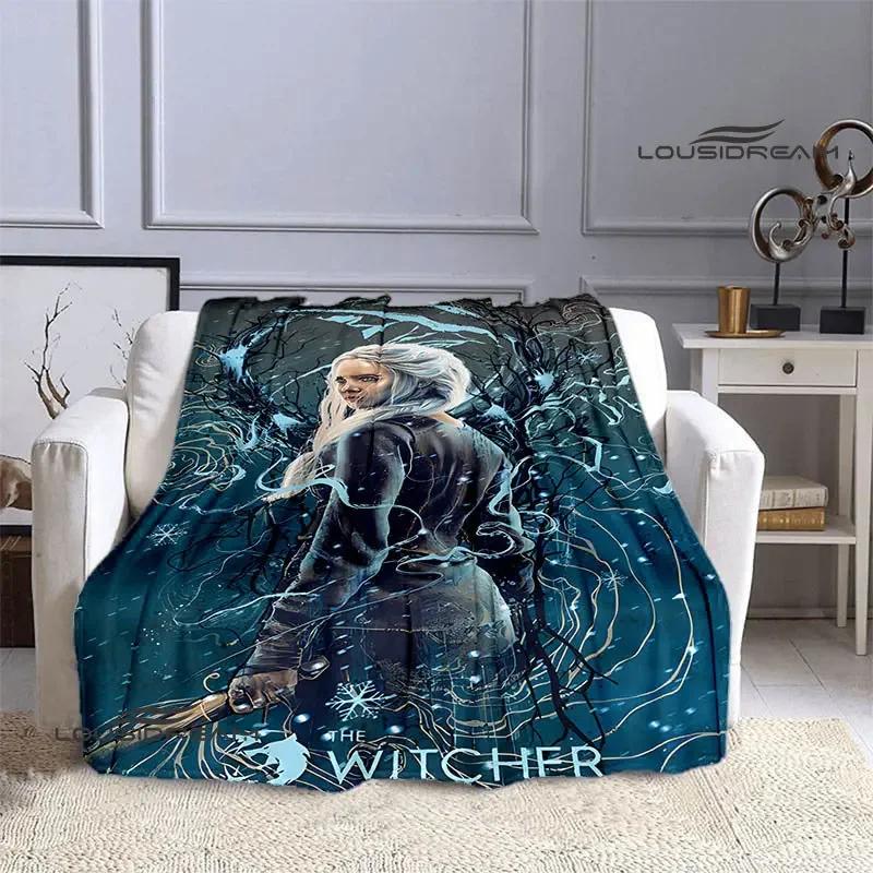 

W-Witcher game Printing blanket Flange Warm blanket picnic blanket Home travel blanket bed linings Birthday Gift picnic blanket 75x90cm