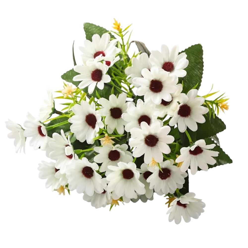 

20 Heads Artificial Flowers DIY Flower Floral Arrangement Sunflowers Bouquets Silk Multicolor Daisies Bouquets Party Decor бежевий