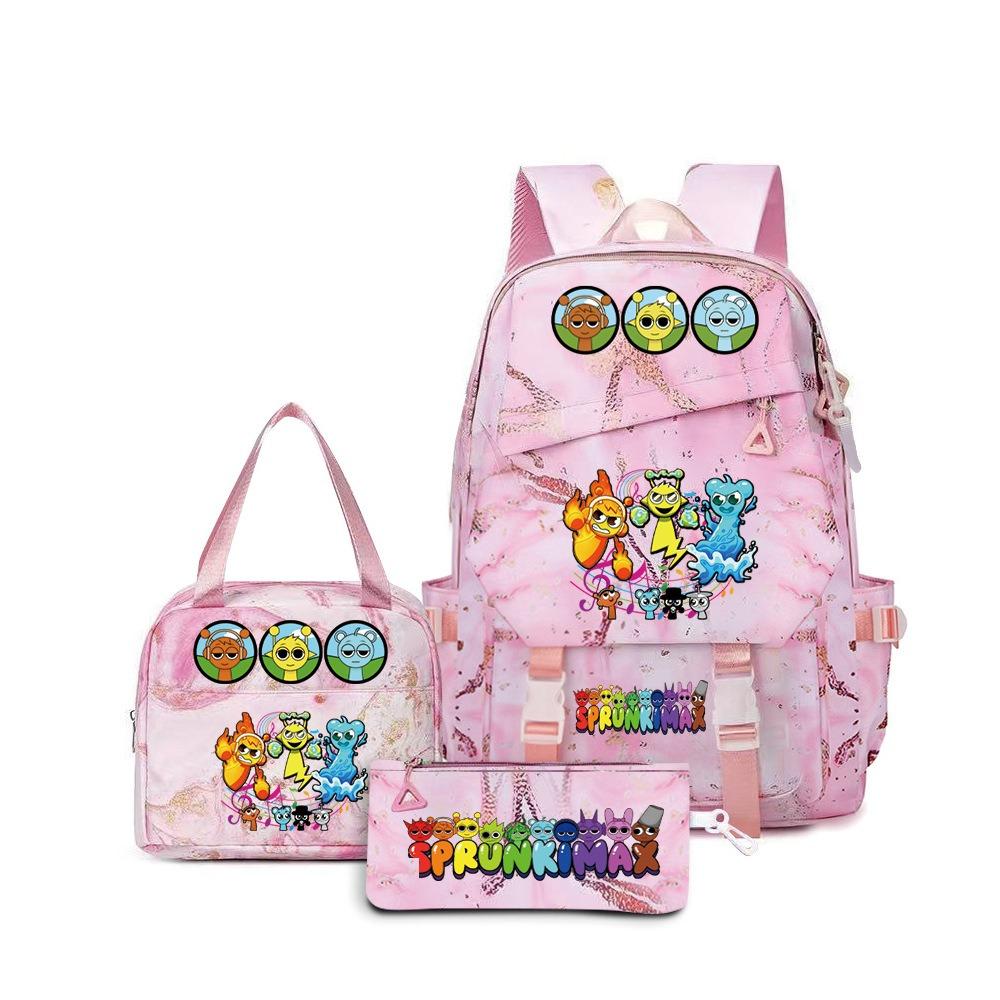 Rhythm Box Backpack Student School Bag Middle College Student Simple Outdoor Travel Backpack D