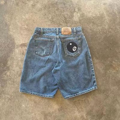 ZYLLO Y2K Retro Gama Completa de Shorts Mujer Sueltos Denim Harajuku Patrón Hip-hop Hombre Nuevo Gótico Casual Moda Shorts Ropa de Calle