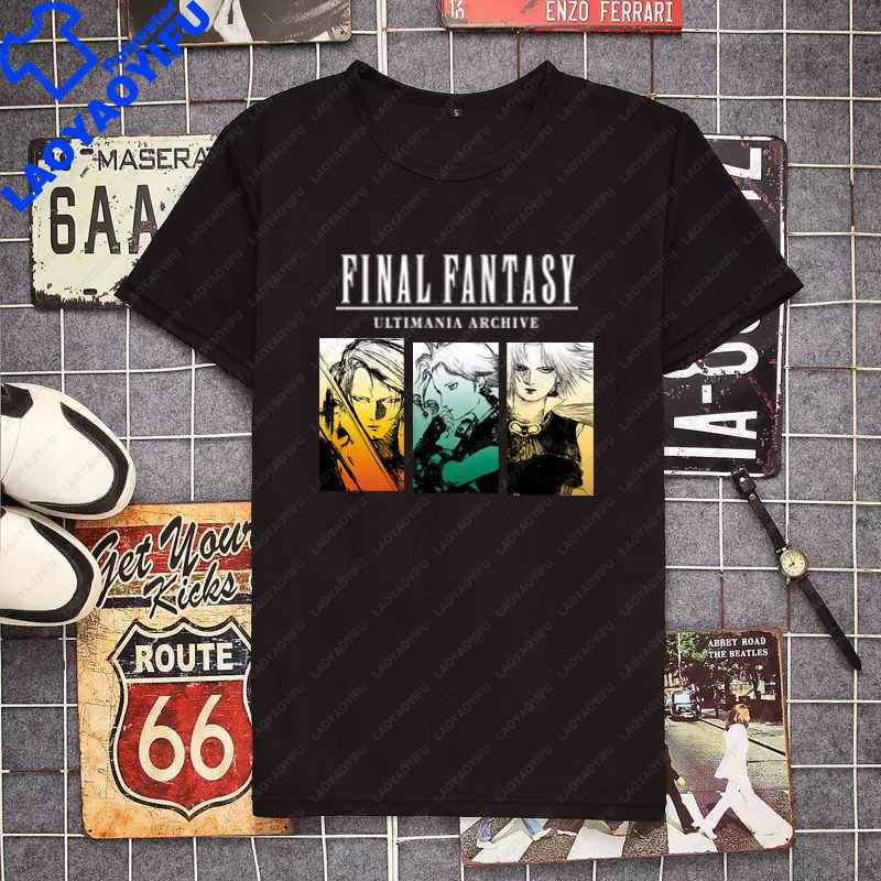 Final Fantasy Unisexs Tshirt Cute Shirt Unisexs Fashion Game Cloud Strife TShirt For Unisex Casual Buster Cactus Tops Short Sleeve