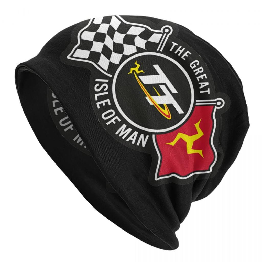 Custom Vintage TT Motorcycle Racer Skullies Beanies Caps Unisex Winter Warm Knit Hat  Isle of Unisex Bonnet Hats Outdoor Ski Cap