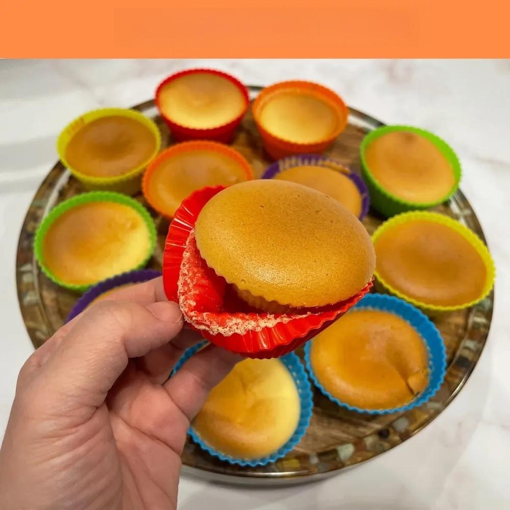 12/24Pcs Silicone Cup Cake Tool Bakeware Baking Mold Cupcake and Muffin for Cake Making Kitchen