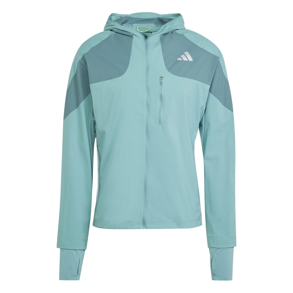 Adidas Adizero Running Powder Teal Size M Jacket, KUK41, Men's (JD0291),