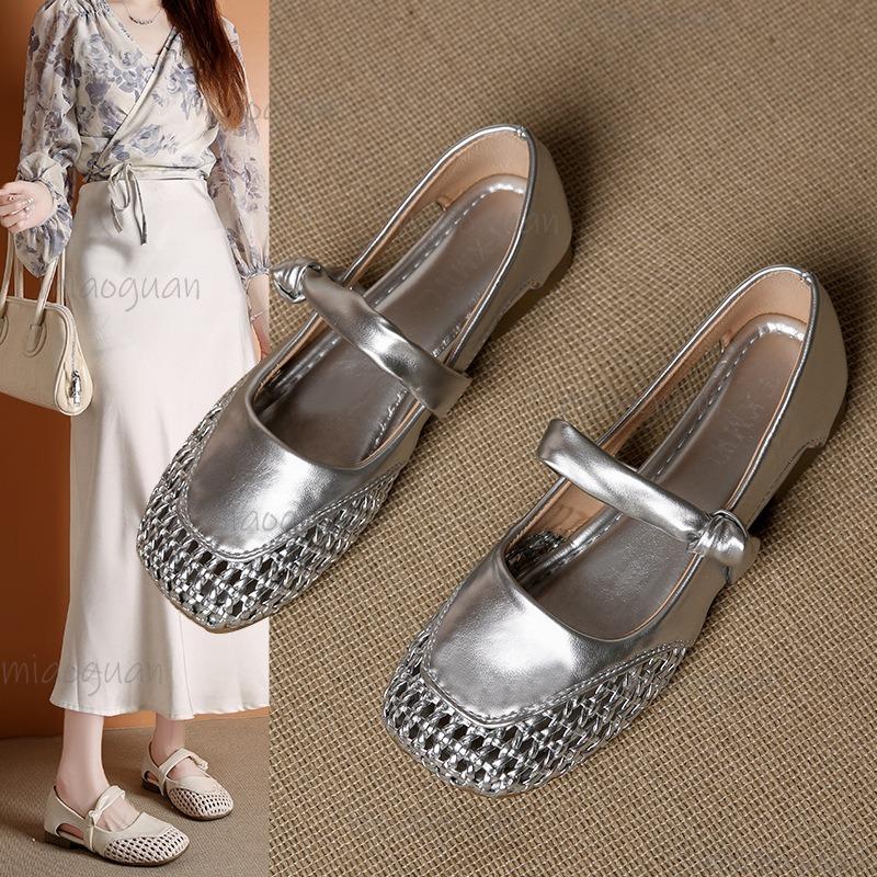Fashion Size 35-40 Women's Sandals Hallow Out Slip on Fashion Square Toe Gladiator Sandals Comfortable Shoes for Women Zapatos De Mujer