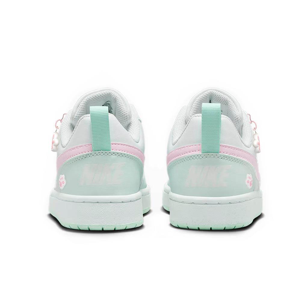 Nike Court Borough Mint Peach Synthetic Leather Abrasion Resistant Slip Resistant Low Top Skateboard Shoes Women's FZ3539-100(Team1887-)
