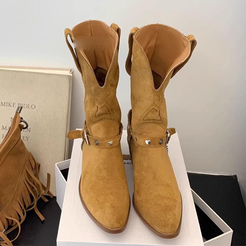 Fashion Women Chelsea Boots Mid Heels Designer Shoes Fashion Woman Boots 2025 Winter Chelsea Boots Goth Gladiator Botas Mujer Zapatos