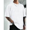 Men's Beige Oversized Short Sleeve T-Shirt Casual Loose Fit Crew Neck Tee
