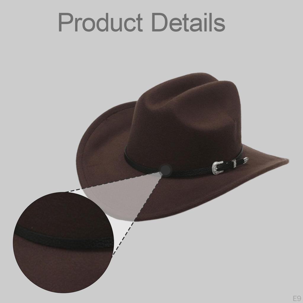 Classic And Trendy Western Cowboy Hat with Adjustable Cord for Shows Carnivals