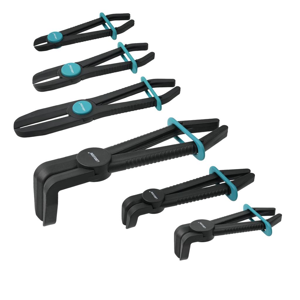 LIBRATON Hose Clamp Set of Line Hose Hose Straight and Hose Clamps for Brake Fuel Silicone Radiator and Flexible Automotive Repair Tools Pliers, 6,