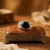 Natural Black Spinel Ring, 925 Sterling Silver Ring, Mens Black Onyx Ring, Wedding Ring, Men's Signet Ring, Anniversary Gift For Him