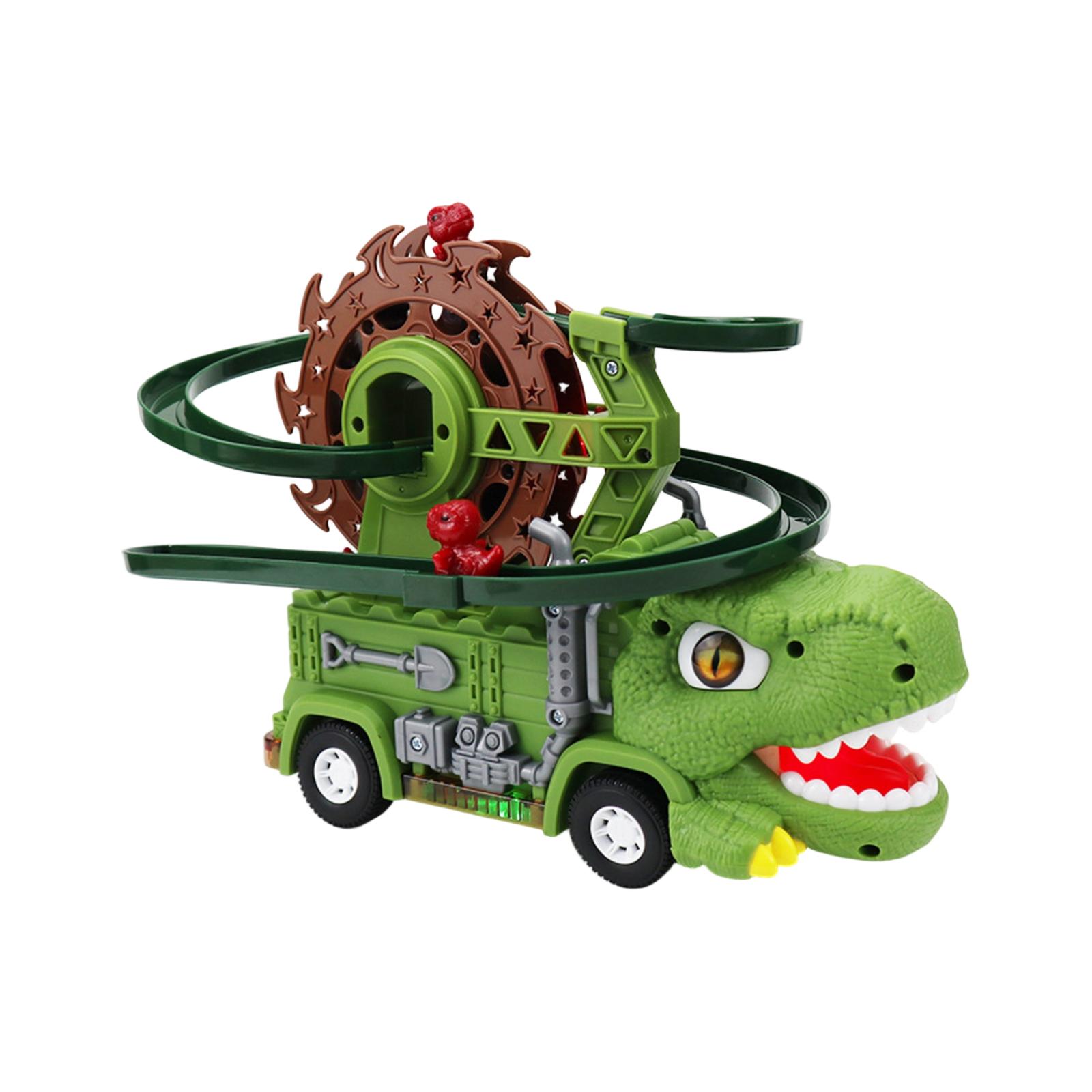 

Електрична Музична Машинка-Динозавр зі Звуком і Світлом, Машинка на Трасі Колеса Огляду, Іграшка для Заповзання Сходами, Навчальна Іграшка для Дітей. One Size