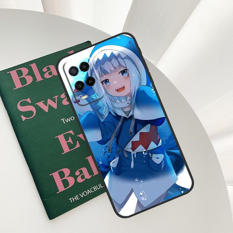 Gawr Gura Hololive Anime Case For Oppo A58 A78 A98 A15 A16 A17 A52 A72 A76 A96 A54 A74 A94 A57 A77 A54S A57S Cover