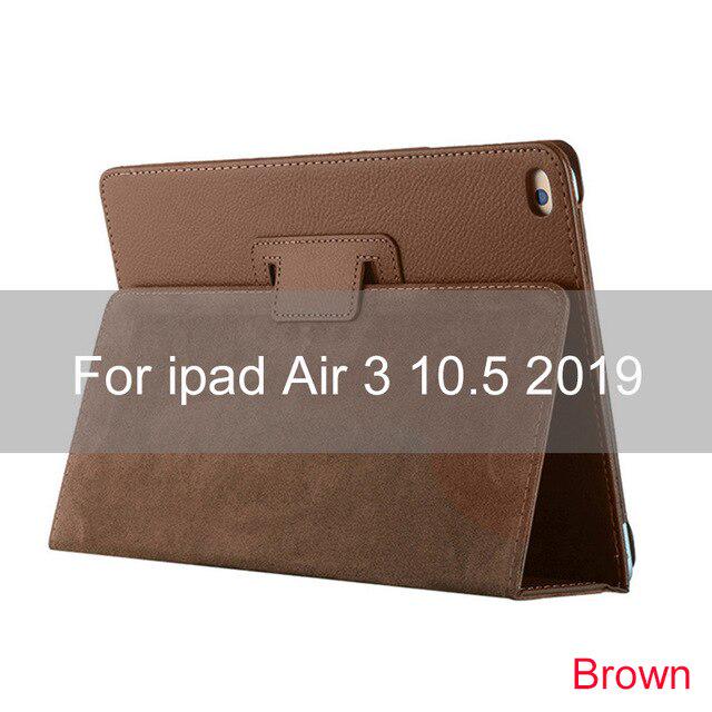 

Кожаный смарт-чехол для iPad Air 3 10,5 дюймов, 2019, чехол для планшета с противоударным чехлом для iPad Air 3 Gen 10,5 дюйма коричневый