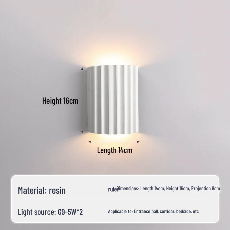 

2025 High-End Creative Wall Lamp for Bedroom, Living Room, Hallway, and Walkway No light source білий