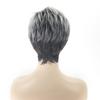 Synthetic Short Wave Wigs With Bangs Women Black Gray Wig Women Layered Hair for Daily Cosplay Heat Resistant Fibre