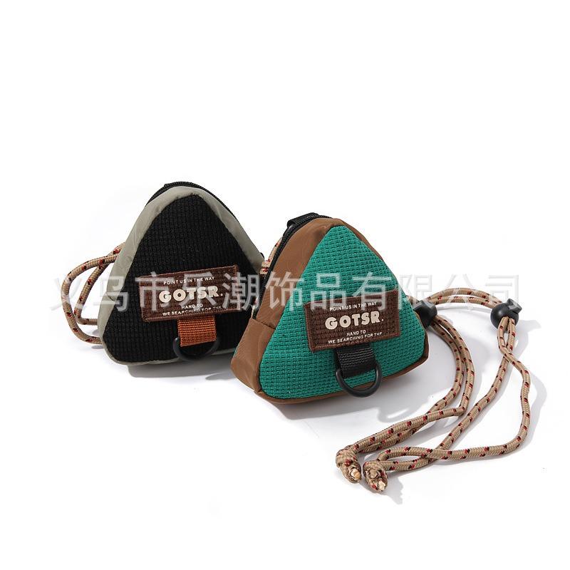 New Triangle Key Bag, Change Bag, Neck Bag, Trendy Brand Storage Bag, Gift, Personalized Creative Casual Satchel, Student