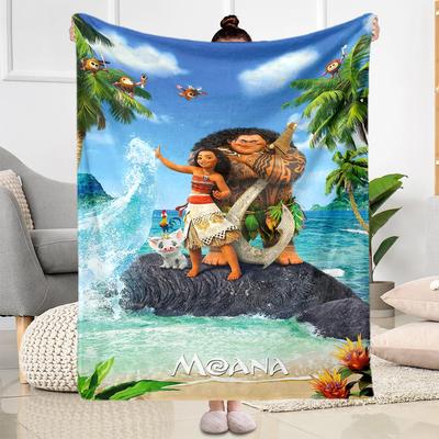 Moana Waves Blanket Durable Comfort Perfect for Sofa Couch Office Bed Picnics All Seasons Modern Style Best Holiday Y61