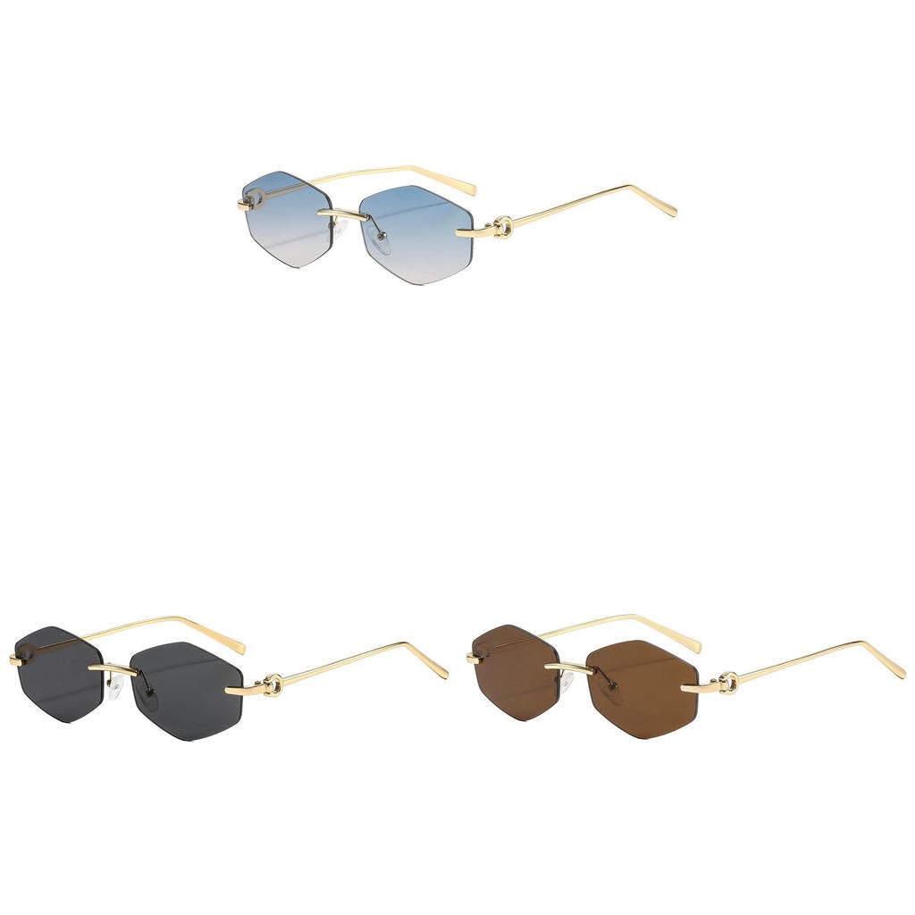 Geometric Diamond Shape Sunglasses With Uv400 Protection For Fashionable Sunwear Men Women