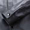 FAPAI Men's Genuine Sheepskin Turn-Down Collar Leather Jacket