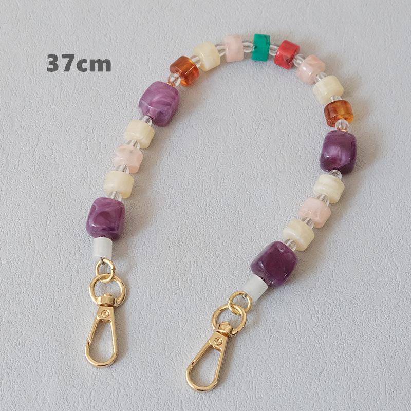 Handmade Multicolor Bead Chain Phone Lanyard & Bag Accessories Mobile Phone Chain Handmade Lanyard for Mobile Phone Standard
