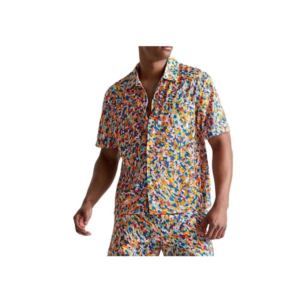 Jordan Essentials Embroidered Logo All-Over Print Comfortable Casual Breathable Short Sleeve Shirt Men Tops Legendary-Pink FN4641-622