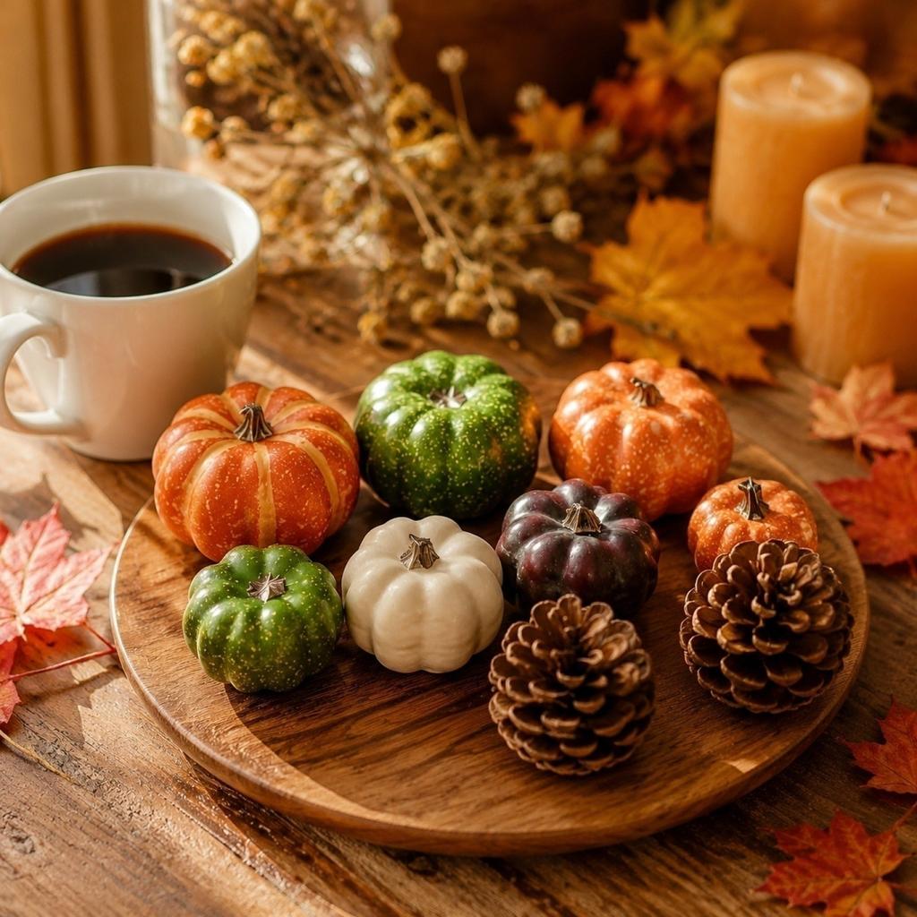 Set di Zucche Finte Decorazioni in Schiuma Zucche e Verdure Finte per Decorazioni di Halloween e Festival Autunnale