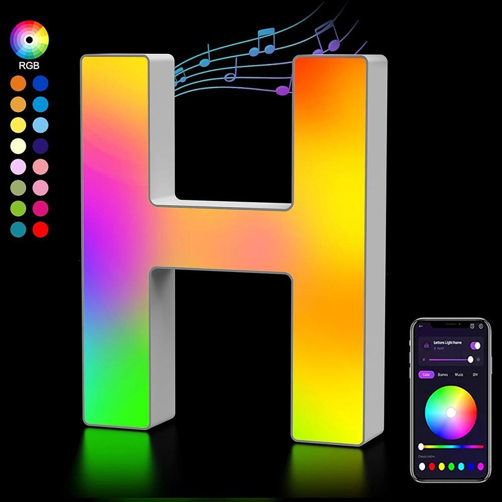 Name Letter Alphabet Light Smart Number Lamp MeRGBW App LED Letters Light Game