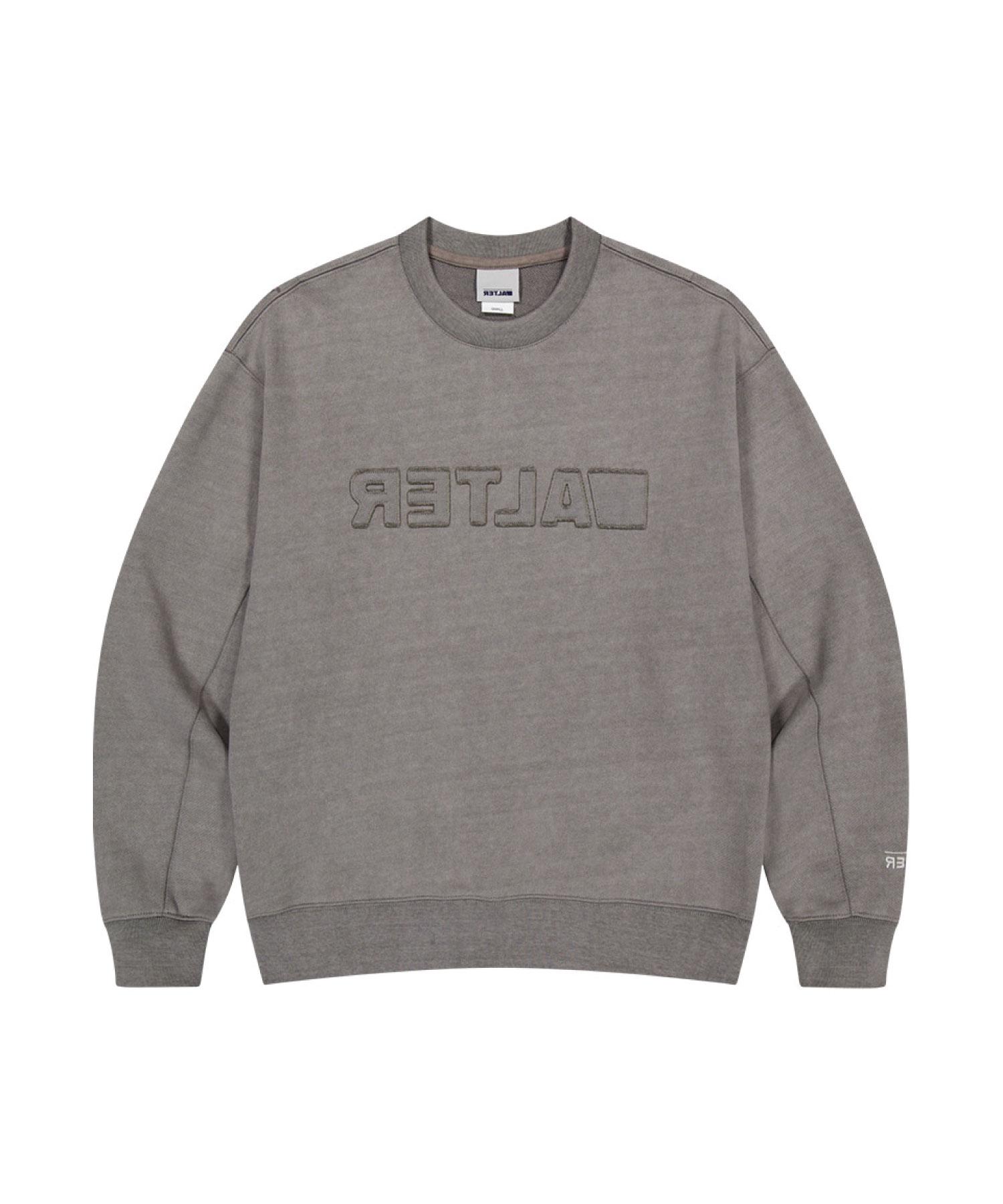 Свитшот Alter Studio с пигментной аппликацией_L/Серый Light Gray/L