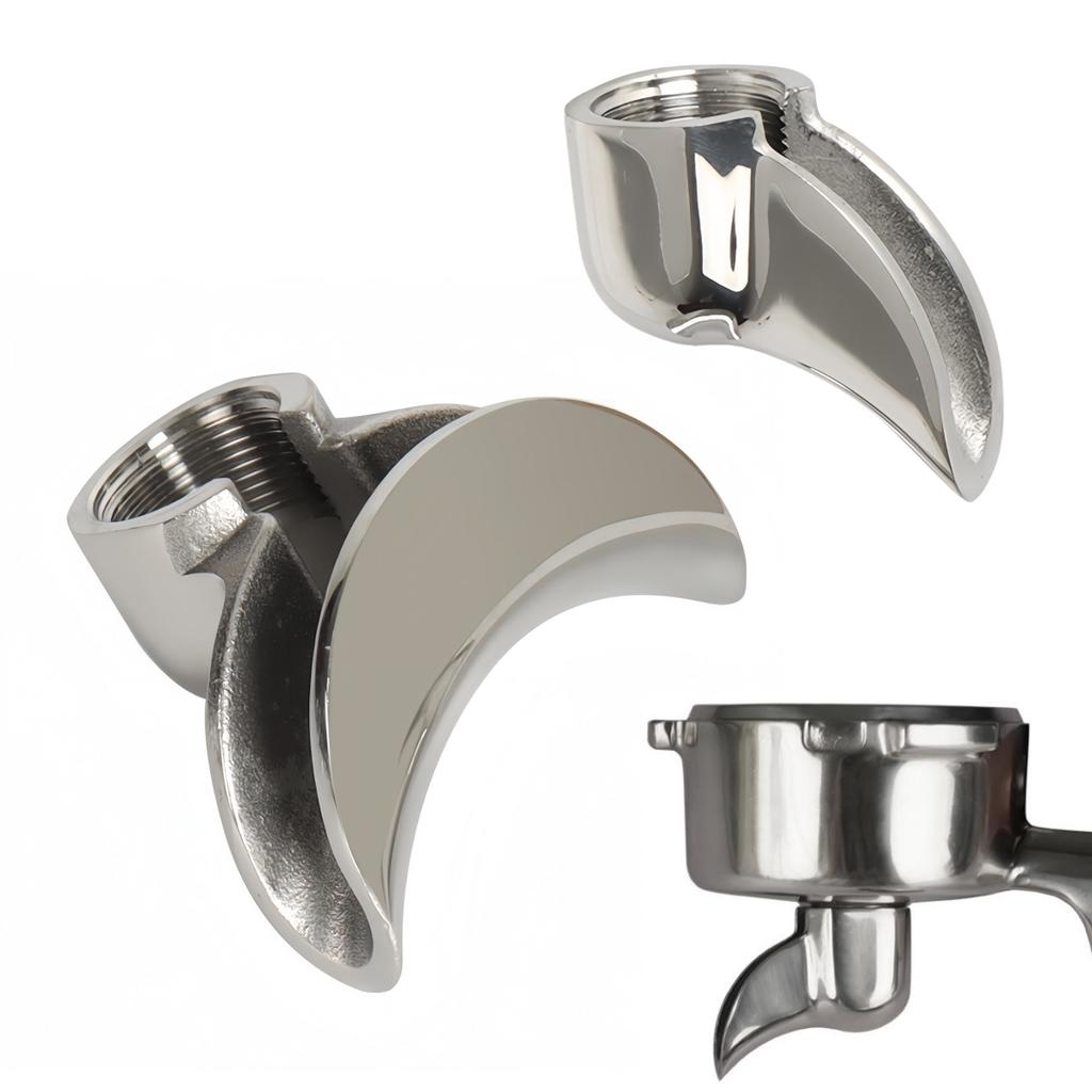 Single Double Portafilter Spout for E61 Coffee Machines Stainless Steel Espresso Parts for Even Coffee Extraction