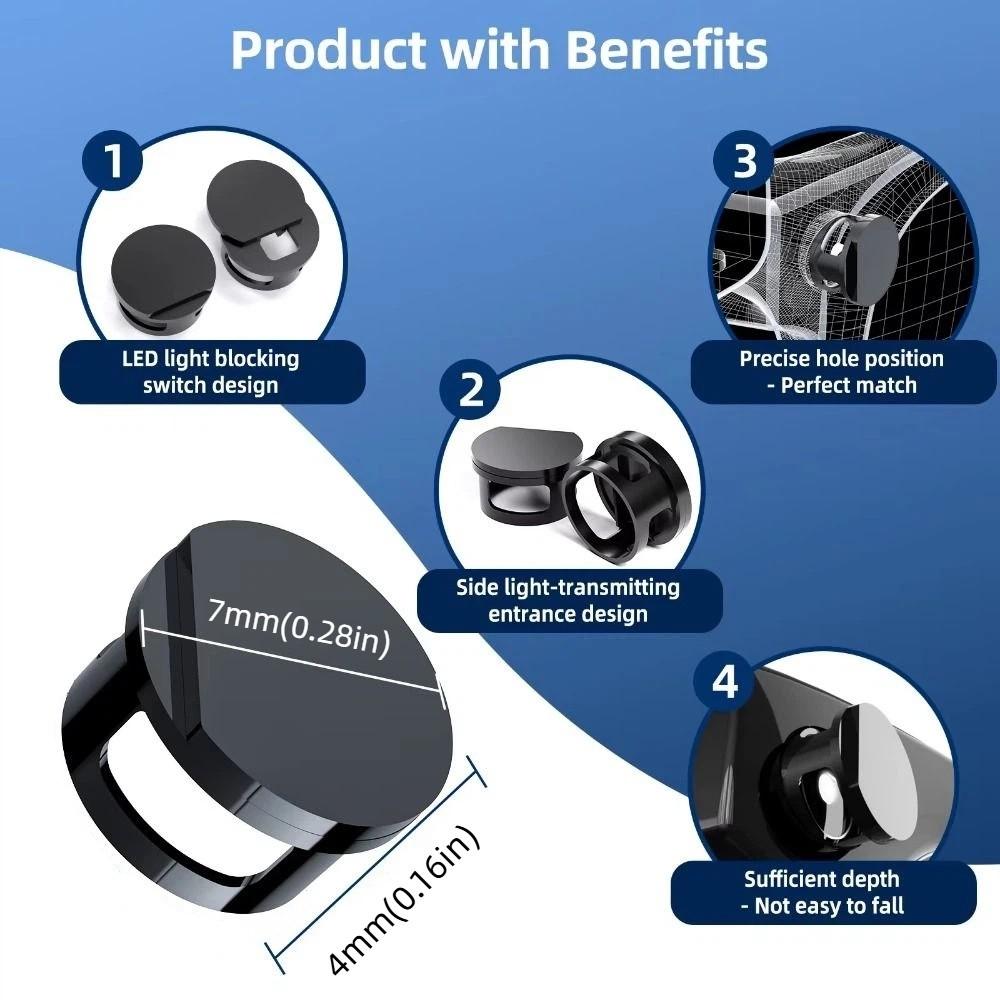 2/4Pcs Dust-proof Camera Lens Protect Cover Adjustable Light Shielding Sticker  Bright Environment