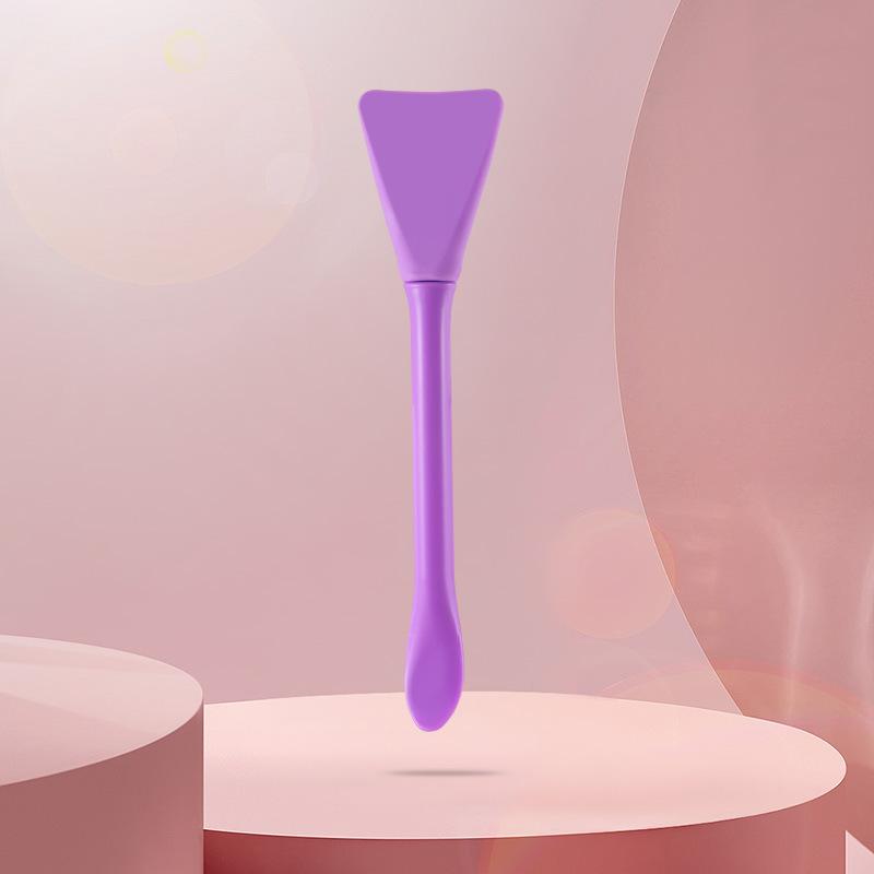Double Head Dual-use Facial Mask Brush for Mask Stick with Scoop Apply Mud Film Facial Mask Brushes Silicone Facial Beauty Tools