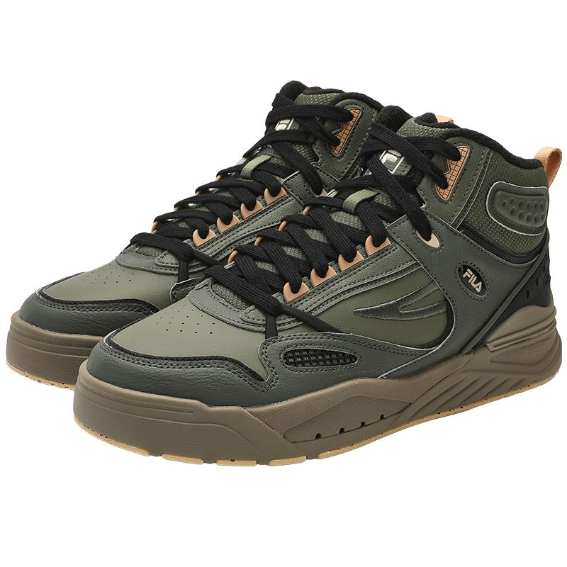 FILA Versatile Casual Comfortable Fleece High-Top Sneakers Men sneakers Green F12M341214FBT