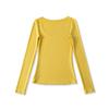 American Spice U-Neck Snowflake Cashmere Long-Sleeve Women's Slim Fit T-Shirt for Spring/Autumn