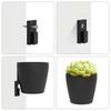 3D Printed Wall Planter, Hanging Indoor Flower Pot for Succulents, Minimalist Black Plant Holder for Home Office
