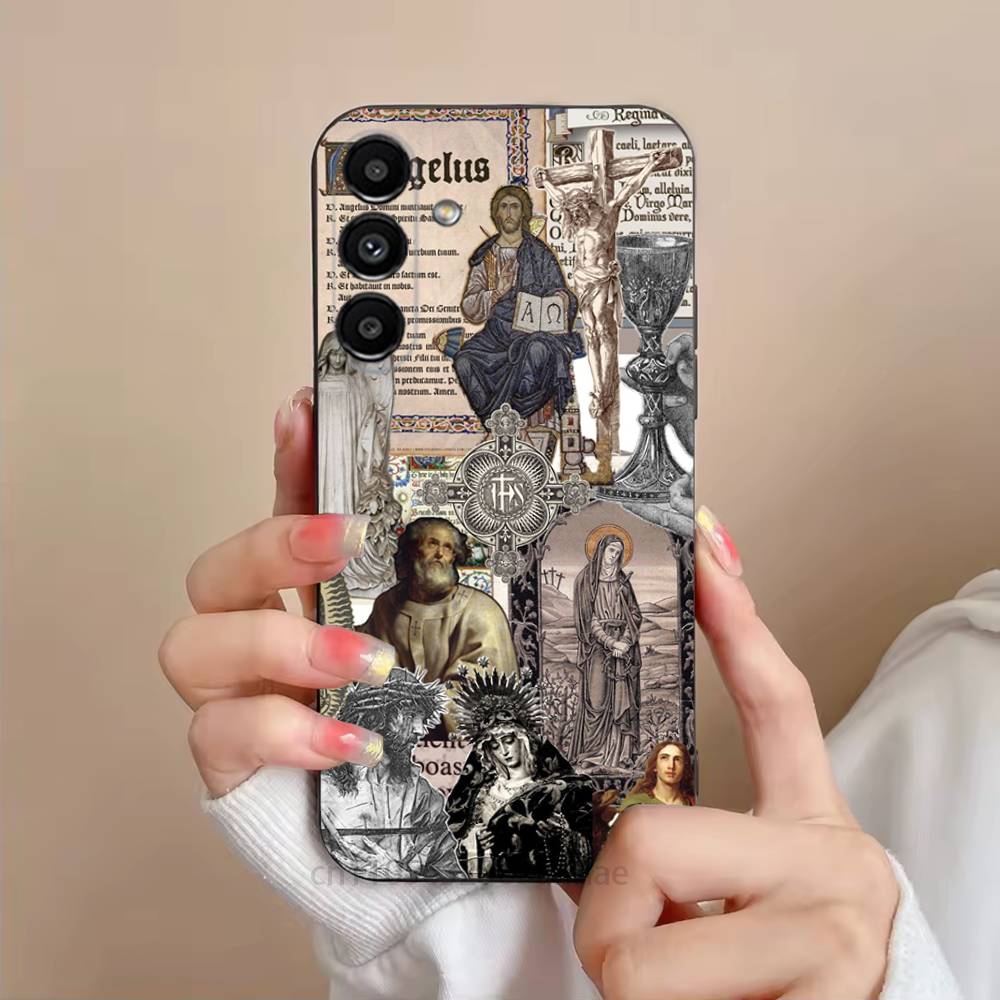 

Vintage Jesus God Slogan Phone Case For Samsung Galaxy S21 22 23 24 S25 Ultra PlusS20 FE S10 Plus Cover Funda SamsungS26