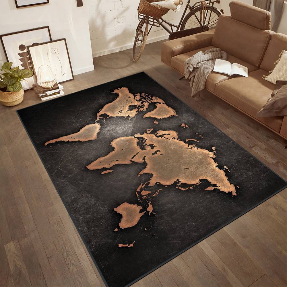 

Eliana Home Washable Printed Carpet LNA1873-SD155 50x80 чёрный